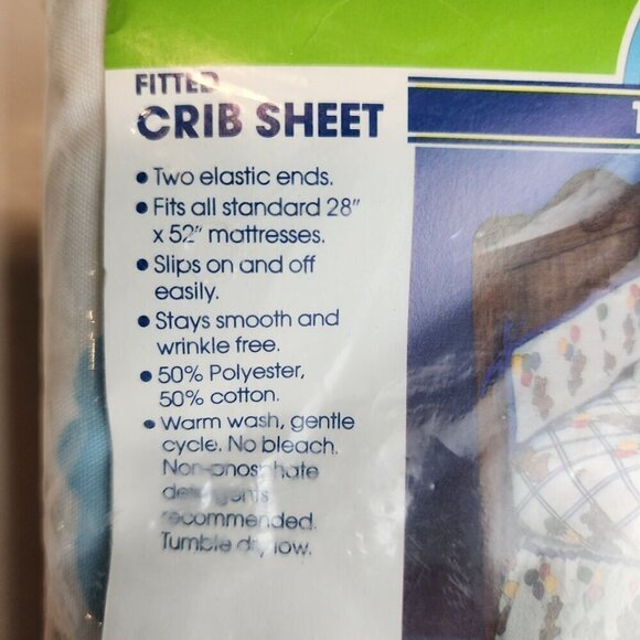 Vtg fitted crib sheet white fabric Bear in Hot Air Balloon by Tailored Baby prop - Picture 5 of 7